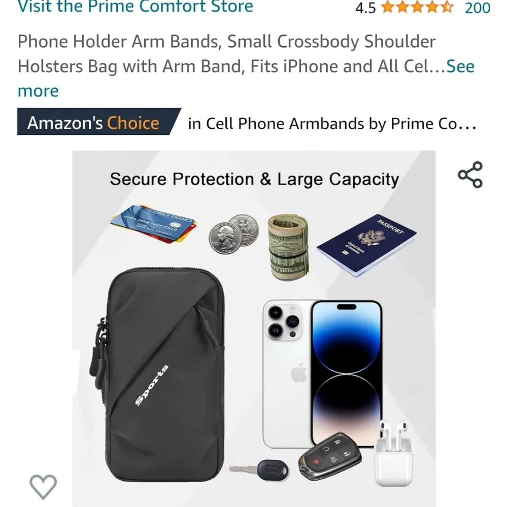 Phone holder Arm Bands, Small Crossbody Shoulder Holster Bag with Arm Band